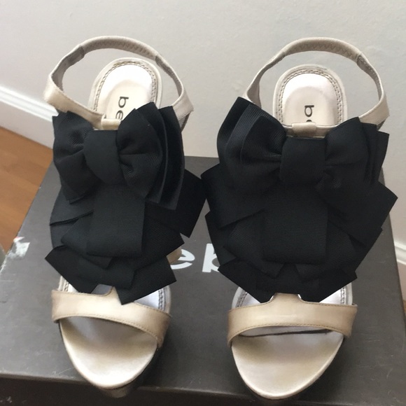 Platform satin sandals - Picture 4 of 5